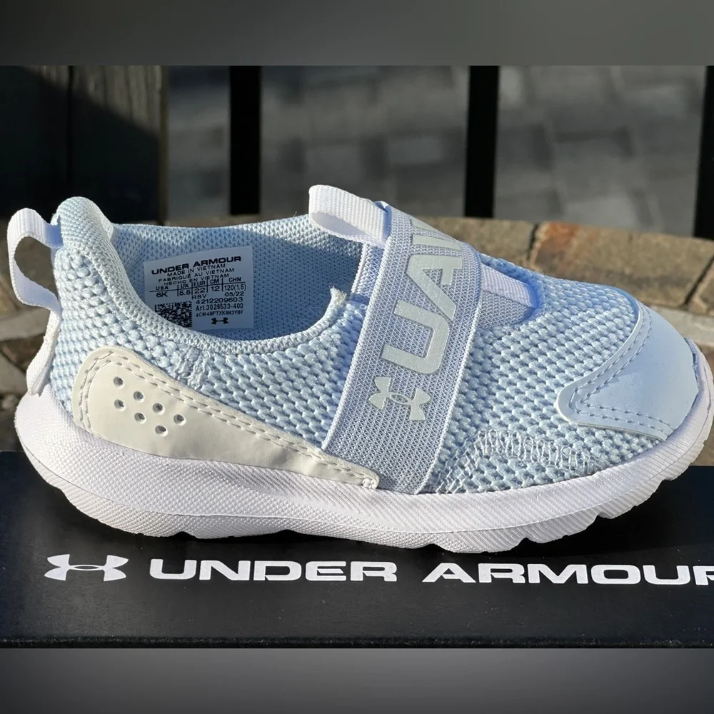 NEW Under Armour Unisex Toddler Kids Lite Blue Casual Sneaker - Size 6K Youth